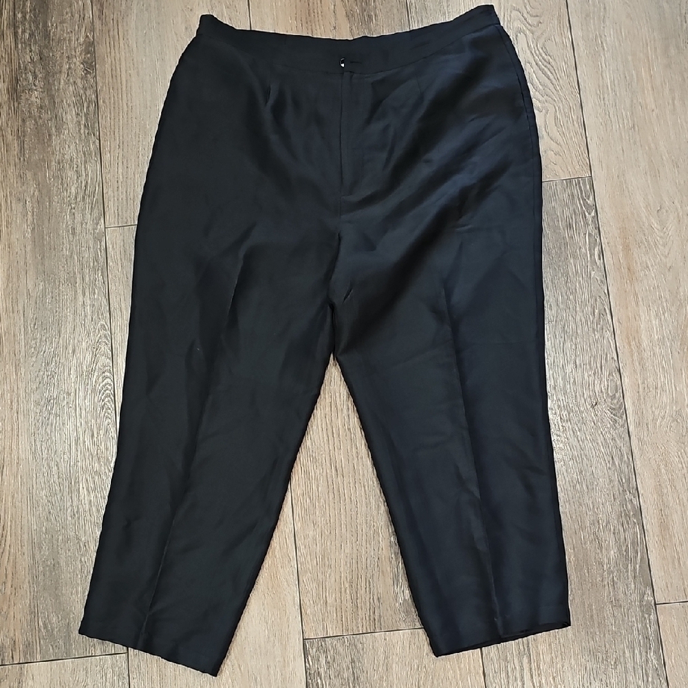 Classic, Black, Silk, Capris, Summer, Casual Office, Work, Travel, Wedding, Cute